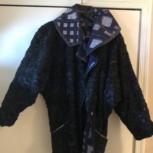 Reversible Persian lamb to Denim coat